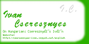 ivan cseresznyes business card